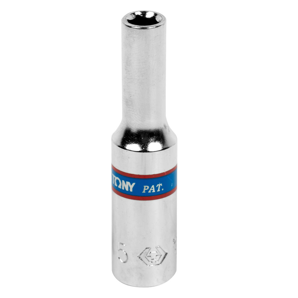 Головка торцевая глубокая шестигранная 1/4", 5 мм KING TONY 223505M