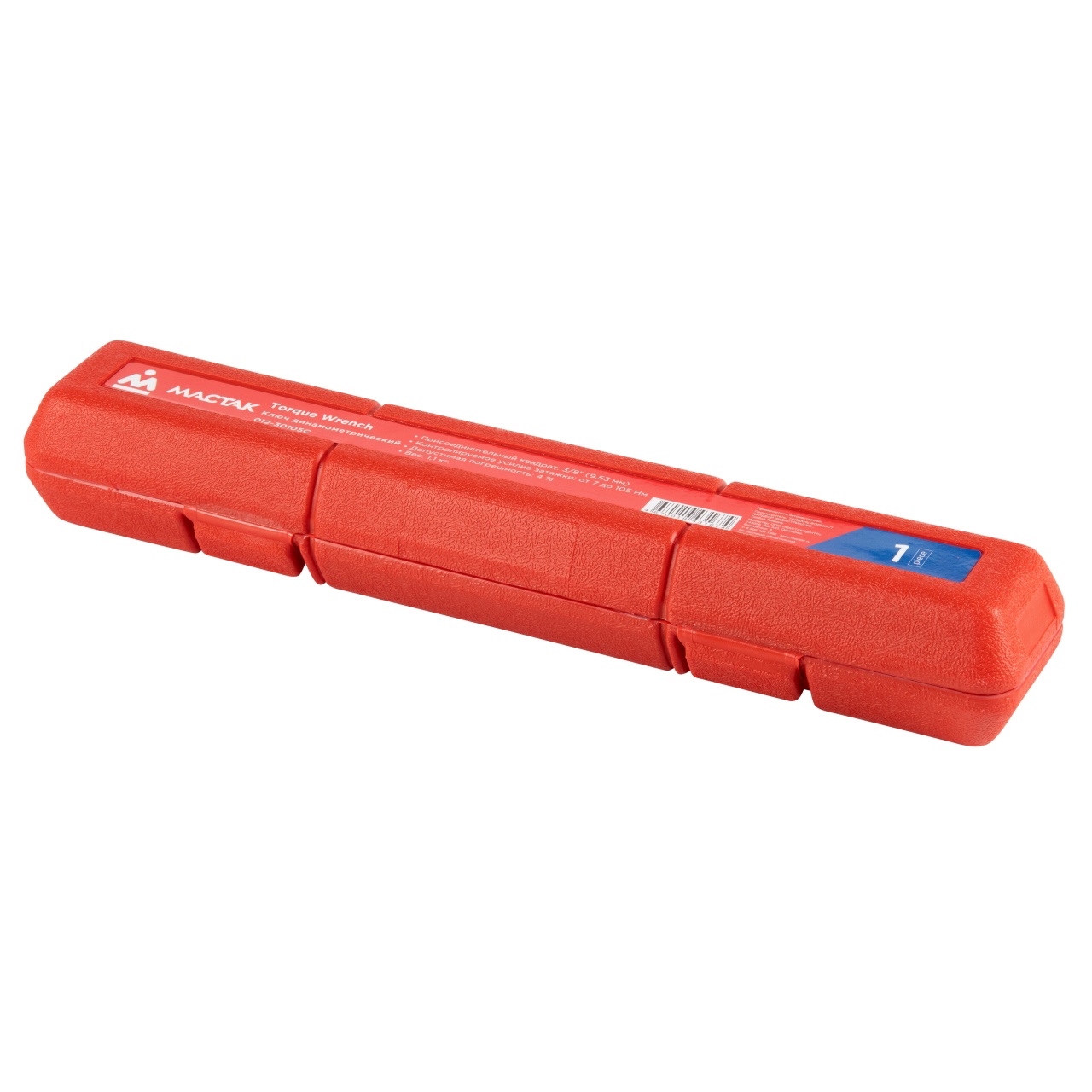 Ключ динамометрический 3/8", 7-105 Нм, в пластиковом кейсе МАСТАК 012-30105C