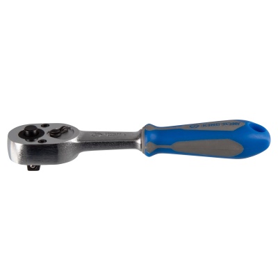 Трещотка 1/4", 134 мм, 24 зубца, флажковая с кнопкой, фиксатор KING TONY 2771-55G