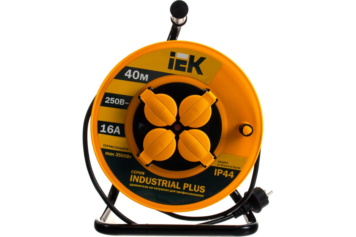 Удлинитель на катушке"Industrial plus" 40 м, 16 А, IP44 IEK WKP15-16-04-40-44