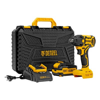 Гайковерт аккумуляторный ударный 1/2", CIWH-BL-20-350, 350Нм, 20 В, кейс DENZEL 26520
