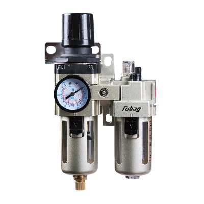 Фильтр влагоотделитель с редуктором и лубрикатор 1/4", с манометром FRL 1700 FUBAG 190140