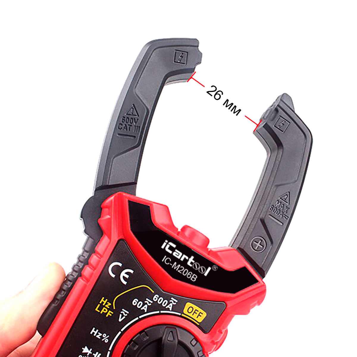 Клещи токоизмерительные AC ICARTOOL IC-M206B