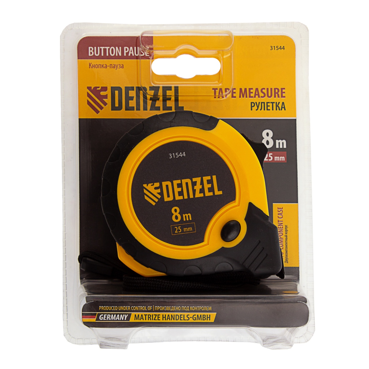 Рулетка измерительная 8 м DENZEL 31544