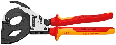 Кабелерез усиленный, с трещоткой 320 мм KNIPEX KN-9536320
