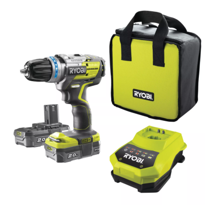 Аккумуляторная дрель-шуруповерт, ударная, ONE+,18В RYOBI R18PDBL-220S