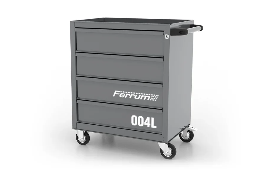 Тележка инструментальная, 4 выдвижных ящиков, "Classic", серая FERRUM 02.004L-9007