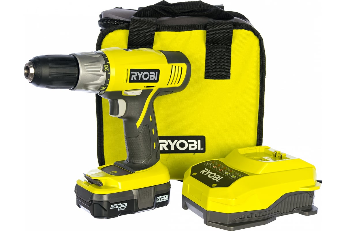Аккумуляторная дрель-шуруповерт ONE+,18В RYOBI R18DDP-L13S