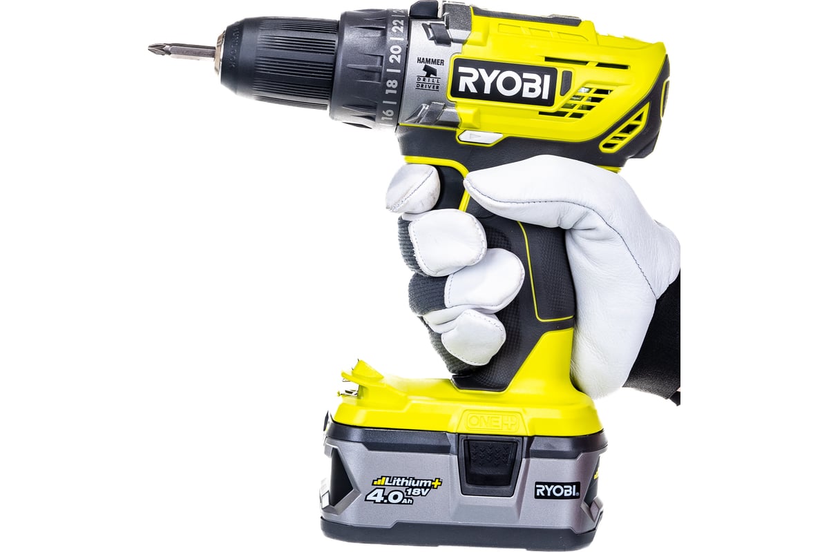 Аккумуляторная дрель-шуруповерт, ударная, ONE+,18В RYOBI R18PD3-242S