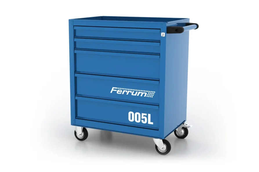 Тележка инструментальная, 5 выдвижных ящиков, "Classic", синяя FERRUM 02.005L-5015