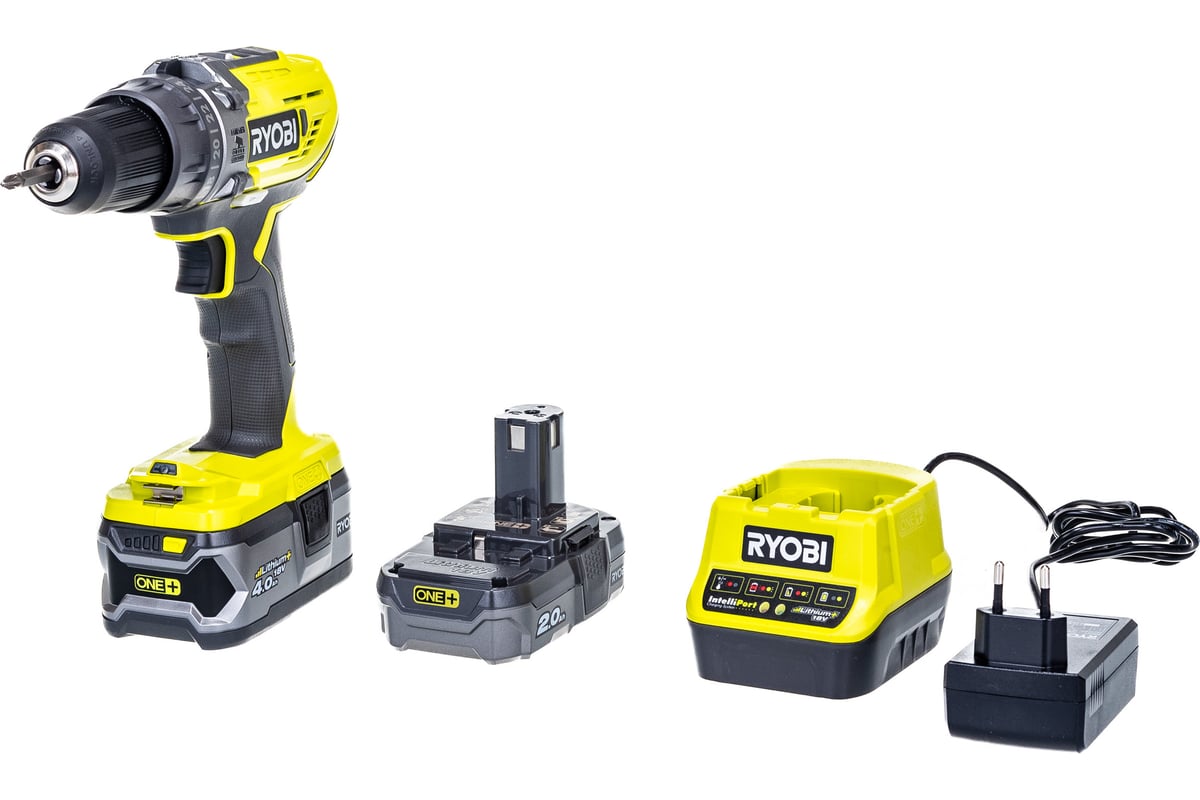 Аккумуляторная дрель-шуруповерт, ударная, ONE+,18В RYOBI R18PD3-242S
