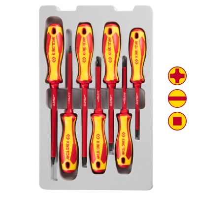 Набор отверток, диэлектрические, 7 предметов KING TONY 30607MR02