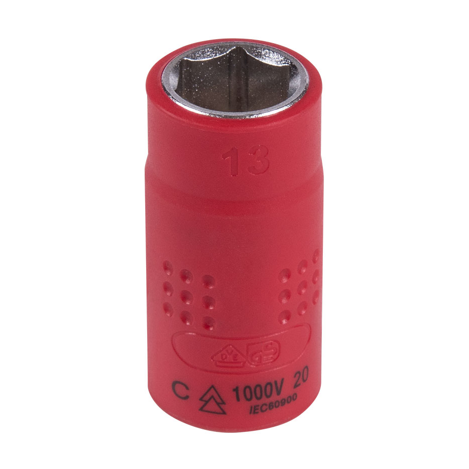 Головка торцевая диэлектрическая шестигранная 3/8", 13 мм KING TONY 3335VE13M
