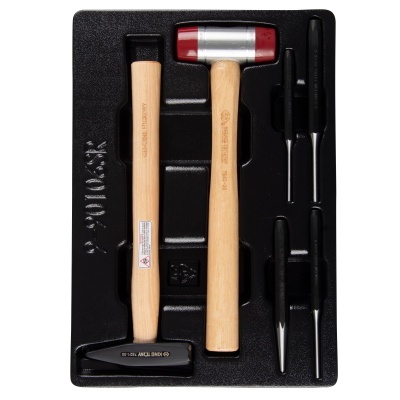 Набор выколоток и керн с молотками, ложемент, 6 предметов KING TONY 9-90106SR02