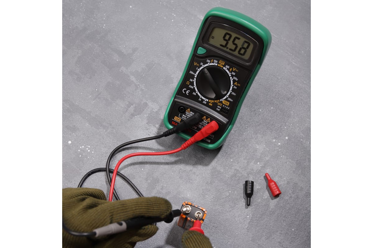 Мультиметр цифровой, обрезиненный корпус MASTECH MAS830B