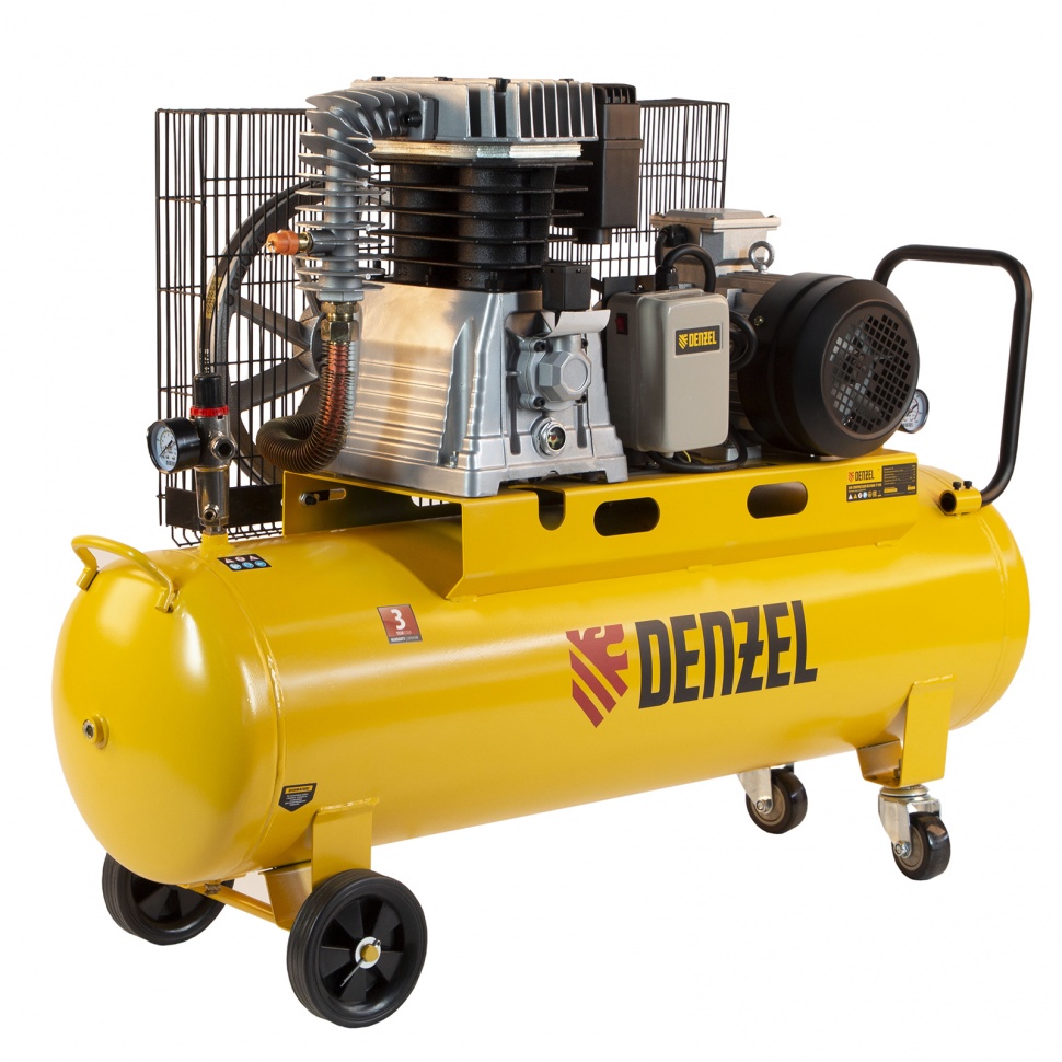 Компрессор поршневой BCI4000-T/100, ременный DENZEL 58123
