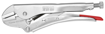 Зажим с фиксатором 225 мм, с прямыми губками KNIPEX KN-4124225