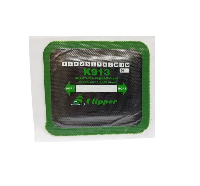 Заплаты радиальные 75х85 мм, кордовые, 10 шт CLIPPER K913