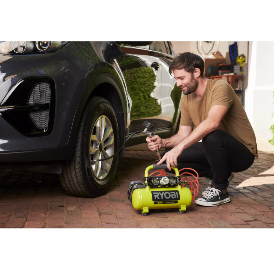 Компрессор автомобильный, аккумуляторный ONE+,18В RYOBI R18AC-0