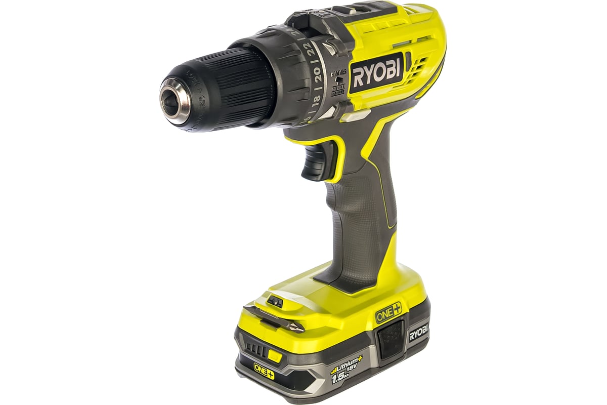 Аккумуляторная дрель-шуруповерт, ударная, ONE+,18В RYOBI R18PD3-215S