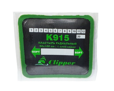 Заплаты радиальные 90х100 мм, кордовые, 10 шт CLIPPER K915