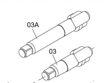 Ремкомплект для гайковерта NC-8321, ось стандартная MIGHTY SEVEN NC-8321P03