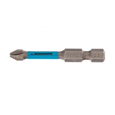 Набор вставок (бит) ударных 1/4", Phillips, PH2, L = 50 мм, для шуруповерта, 10 предметов GROSS 11493