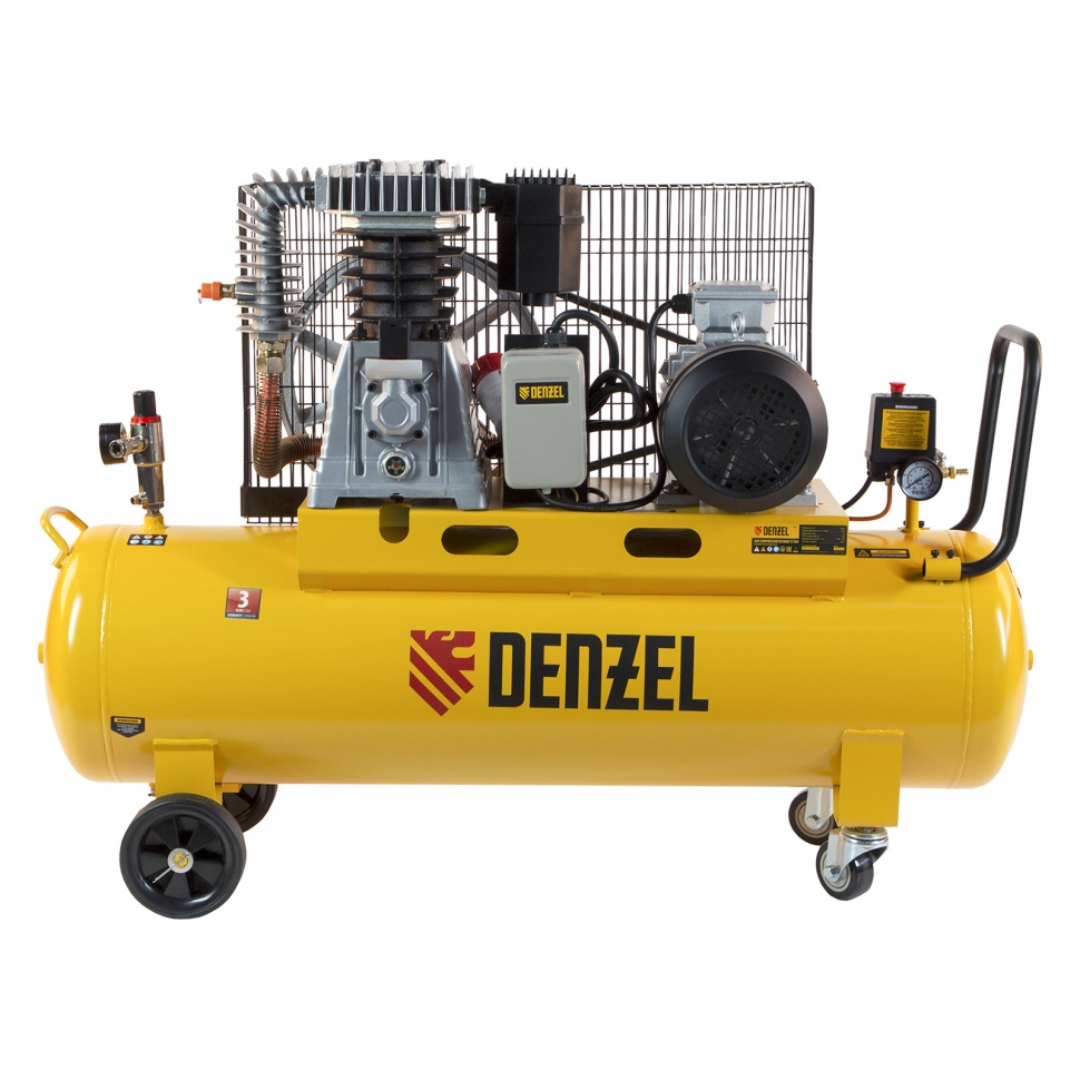 Компрессор поршневой BCI4000-T/100, ременный DENZEL 58123
