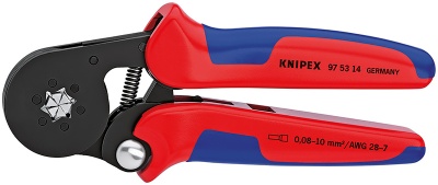 Кримпер храповичный для обжима неизолированных наконечников, 180 мм KNIPEX KN-975314