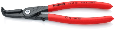Съемник для стопорных колец 210 мм, загнутые, сжатие, с ограничителем KNIPEX KN-4841J31