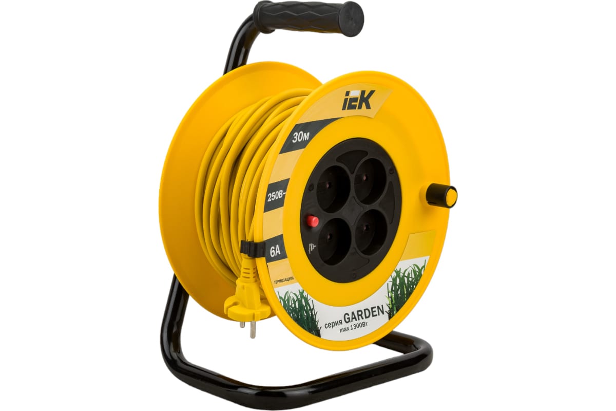 Удлинитель на катушке"Garden" 30 м, 6 А IEK WKP23-06-04-30