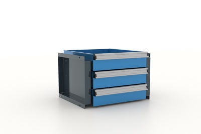 Блок из 3 ящиков для шкафа инструментального, 470 мм, синий FERRUM 13.921-5015