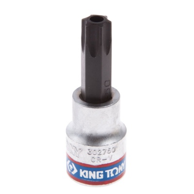 Насадка (бита) торцевая 3/8", Torx, T50, L = 50 мм, с отверстием KING TONY 302750