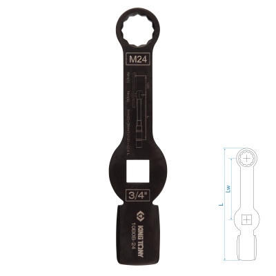 Ключ для тормозных суппортов грузовых автомобилей M24, 3/4", ударный KING TONY 10B0B-24