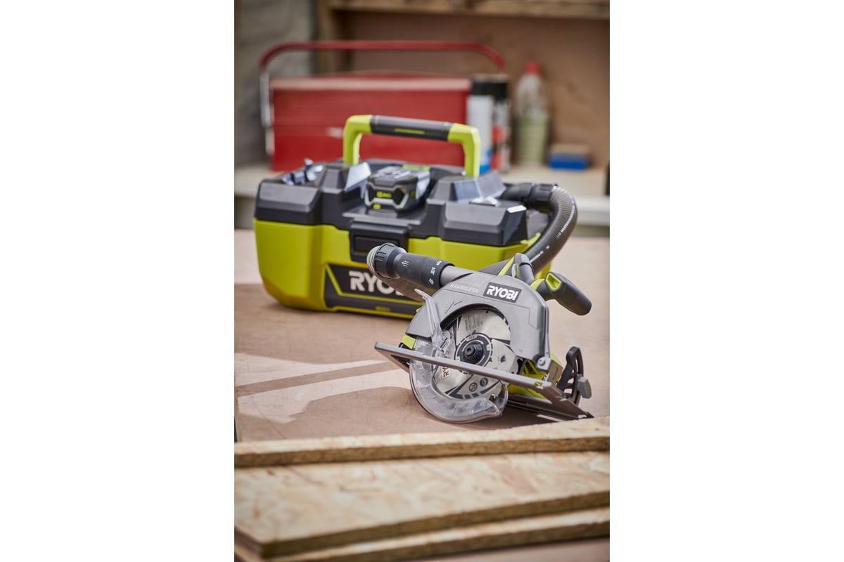 Пылесос аккумуляторный ONE+, 18 В, без аккумулятора и ЗУ RYOBI R18PV-0