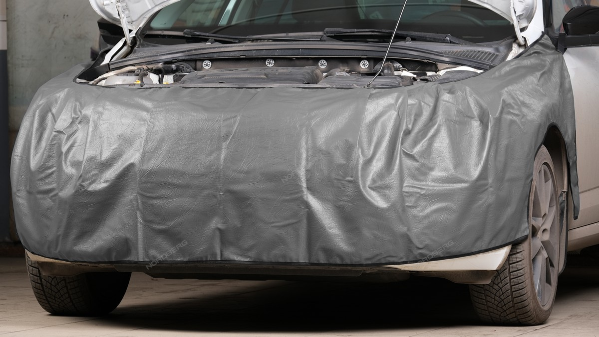 Защитная накидка на крыло автомобиля, 3500х750 мм, магнитное крепление NORDBERG NN2-GRAY