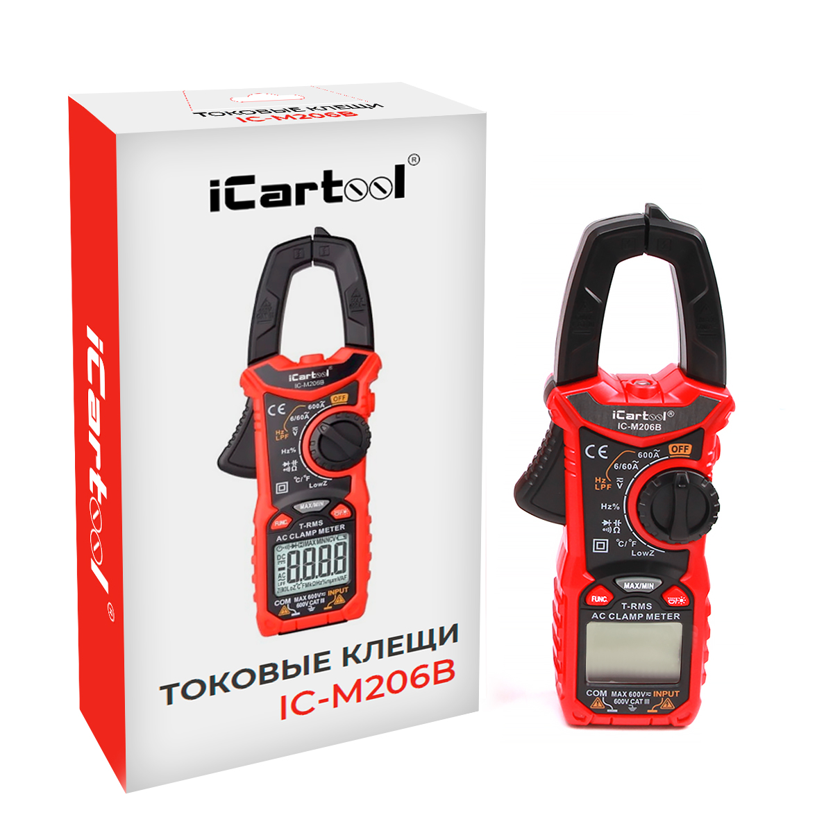 Клещи токоизмерительные AC ICARTOOL IC-M206B