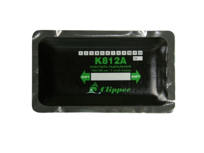 Заплаты радиальные 70х120 мм, кордовые, 10 шт CLIPPER K812A