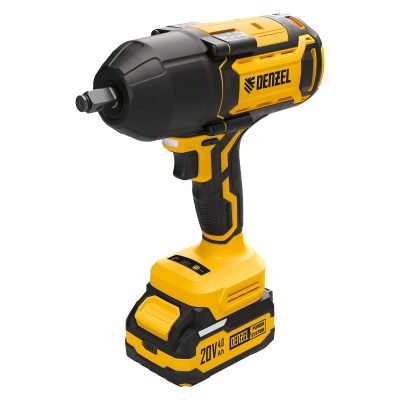 Гайковерт аккумуляторный ударный 1/2", CIWH-BL-20-1000, 1000Нм, 20 В, кейс DENZEL 26528