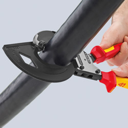 Кабелерез усиленный, с трещоткой 320 мм KNIPEX KN-9532320