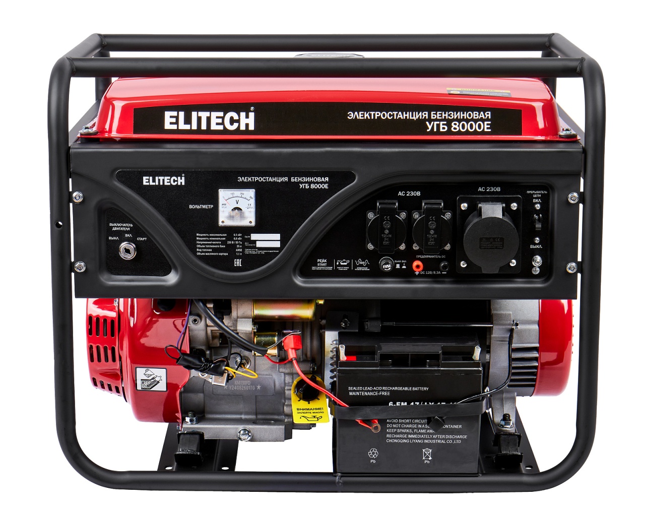 Бензогенератор, 6,5 кВт ELITECH УГБ 8000Е