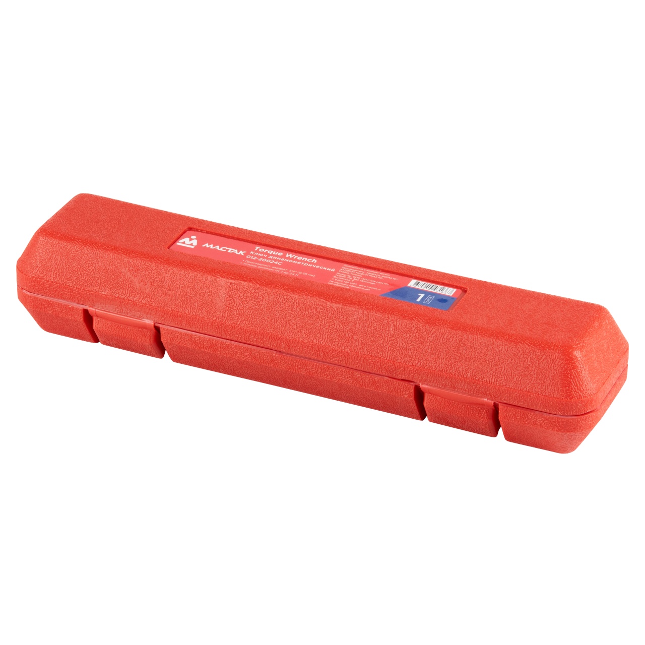 Ключ динамометрический 1/4", 2-24 Нм, в пластиковом кейсе МАСТАК 012-20024C