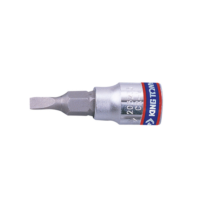 Насадка (бита) торцевая 1/4", Slotted, 7х1,2 мм, L = 37 мм  KING TONY 203207
