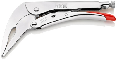 Зажим с фиксатором 200 мм, тонконосый, загнутый KNIPEX KN-4144200
