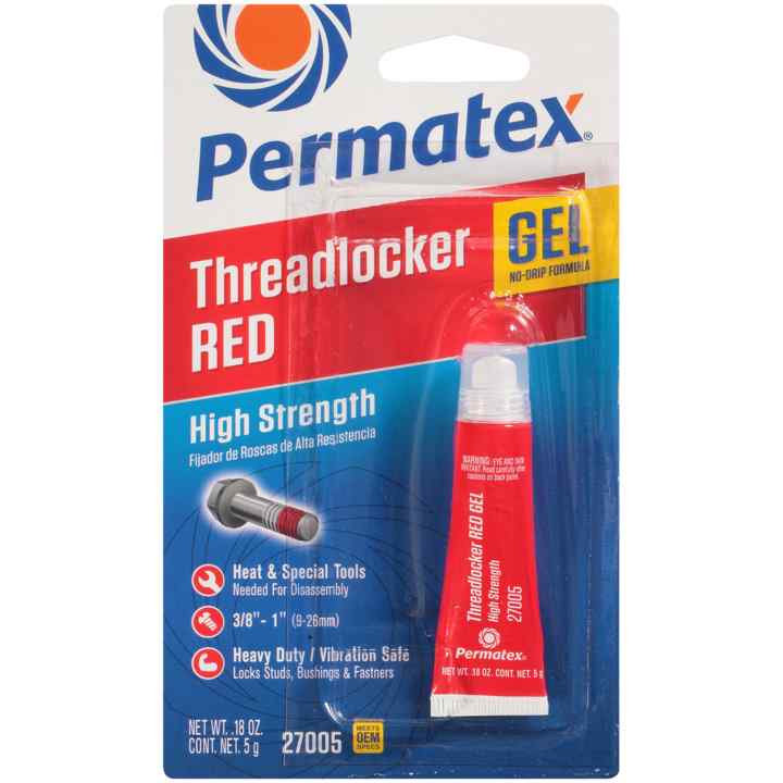 Фиксатор резьбы сильной фиксации Gel Squeeze Threadlocker Red, 5 г PERMATEX 27005
