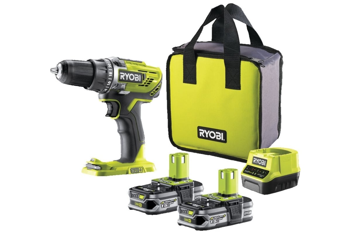 Аккумуляторная дрель-шуруповерт ONE+,18В RYOBI R18DD3-215S