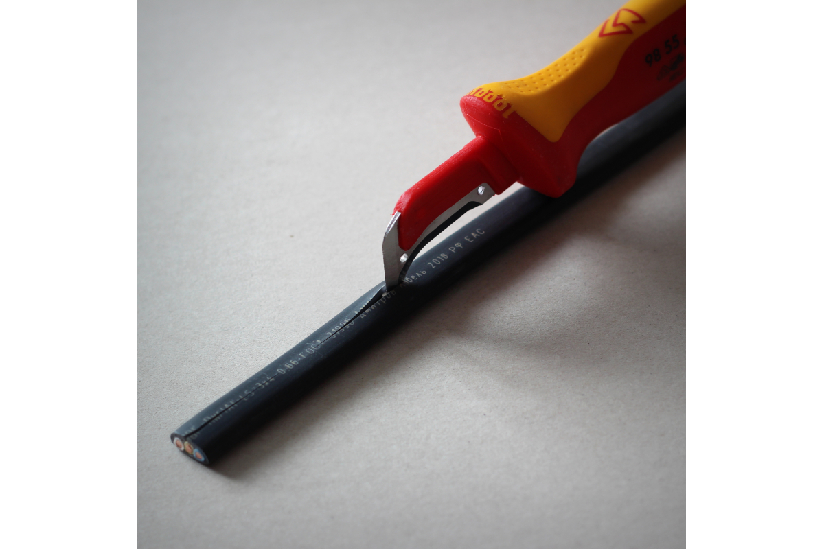 Нож электрика 180 мм, диэлектрический KNIPEX KN-9855