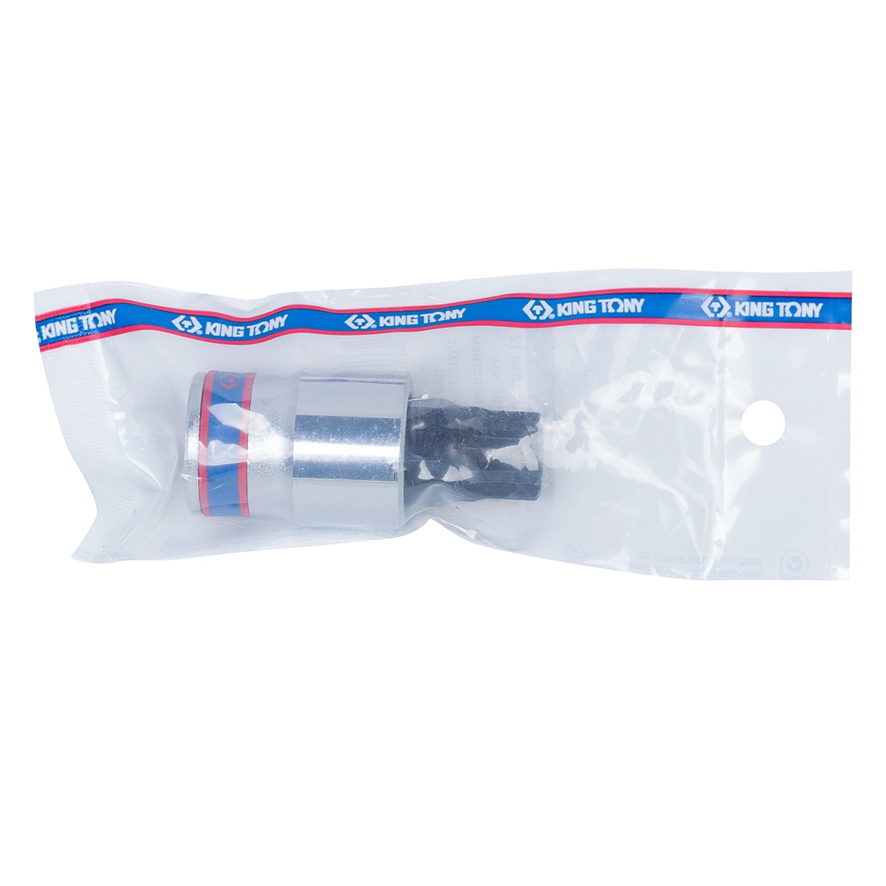 Насадка (бита) торцевая 1/2", Spline, M18, L = 66 мм, с отверстием KING TONY 402B18