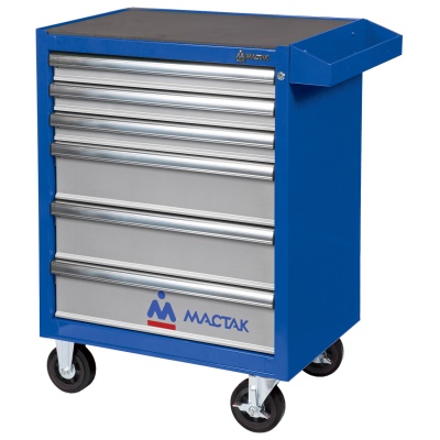 Тележка инструментальная, 6 выдвижных ящиков, "ОПТИМА", синяя МАСТАК 521-06581MB