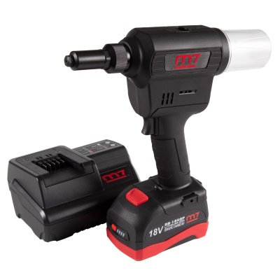 Заклепочник 2,4 - 6,4 мм, аккумуляторный, 18 В, 3 предмета, кейс MIGHTY SEVEN DR-102A1